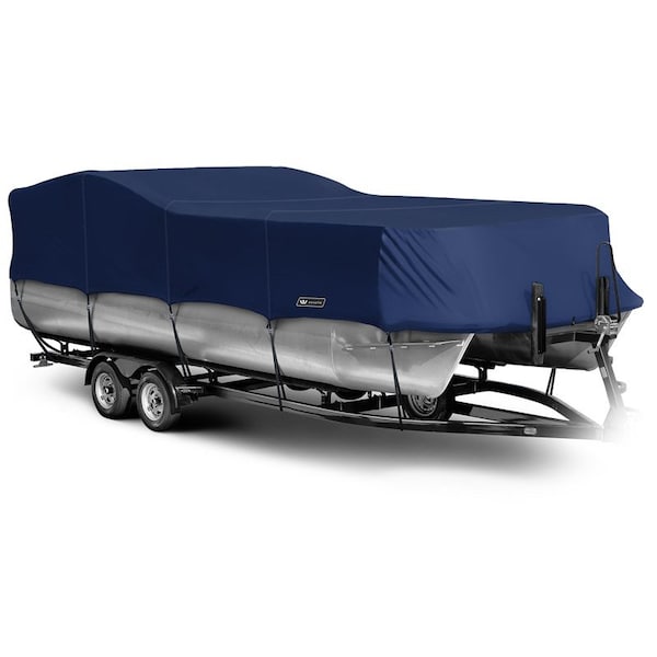 Eevelle Boat Cover PONTOON Rails w/ Outboard 20ft 6in L 102in W Navy SFPONBP20102B-NVY - main